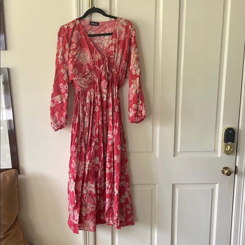Floral Red Maxi Dress